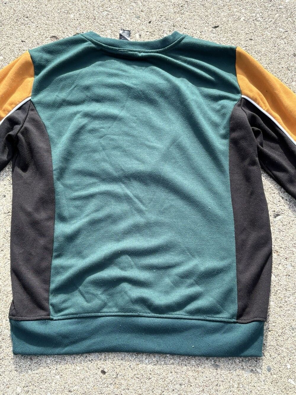 Vintage Nike Sweatshirt Color Block Men’s Lg Green Y2K Athletic Streetwear - Picture 7 of 7